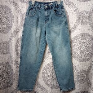 Angel Kiss Vintage Slouchy Pleated Blue Jeans Size 7/28
